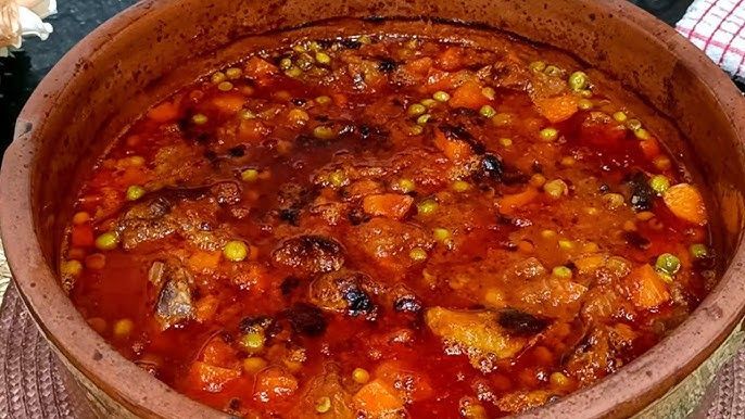 Beef Tajine With Carrots & Peas