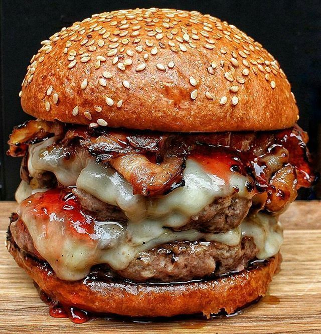 Beef Burger Stuffed Mozzarella Cheese Sandwich
