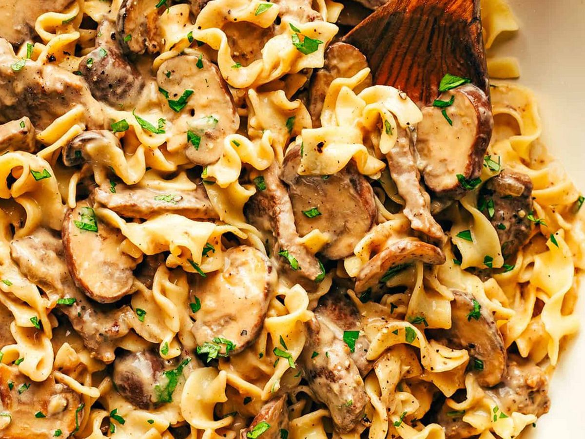 Beef stroganoff