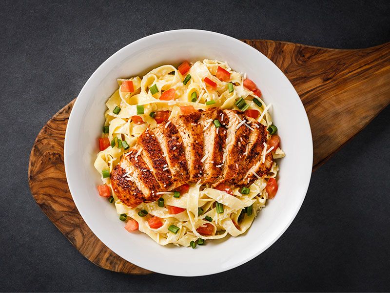 Blackened Chicken Alfredo Pasta