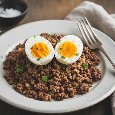 Corned Beef With Boiled Eggs
