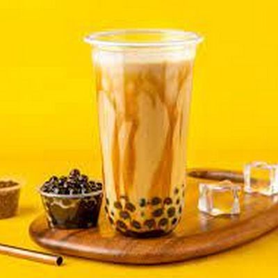 Condensed milk boba tea