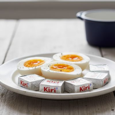 Boiled Eggs With Kiri Cheese