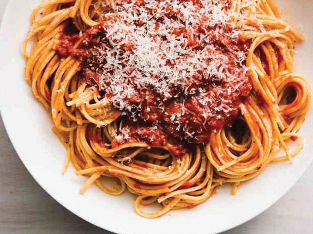 Pasta Bolognese red sauce