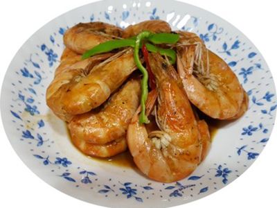 Braised Shrimp Platter