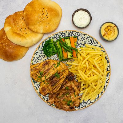 نصف دجاج مشوي