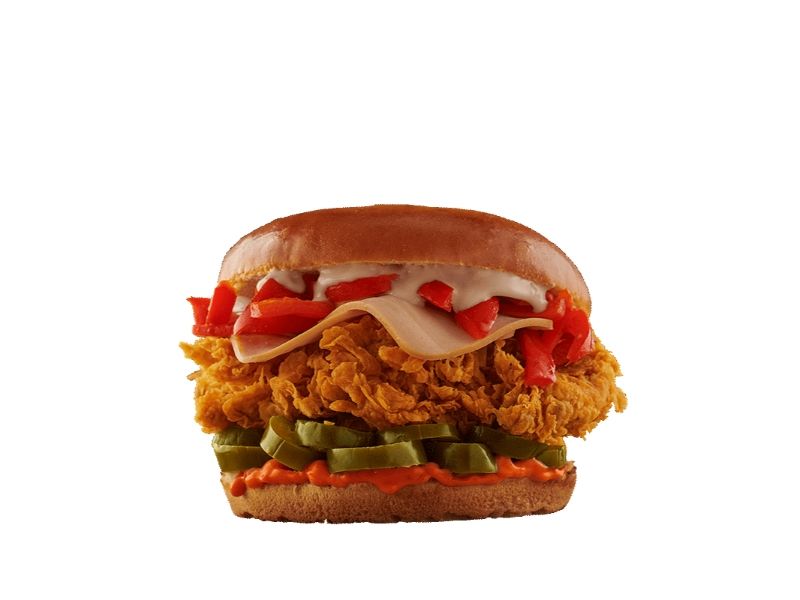 Buffalo Burger With Ranch Sauce Sandwich
