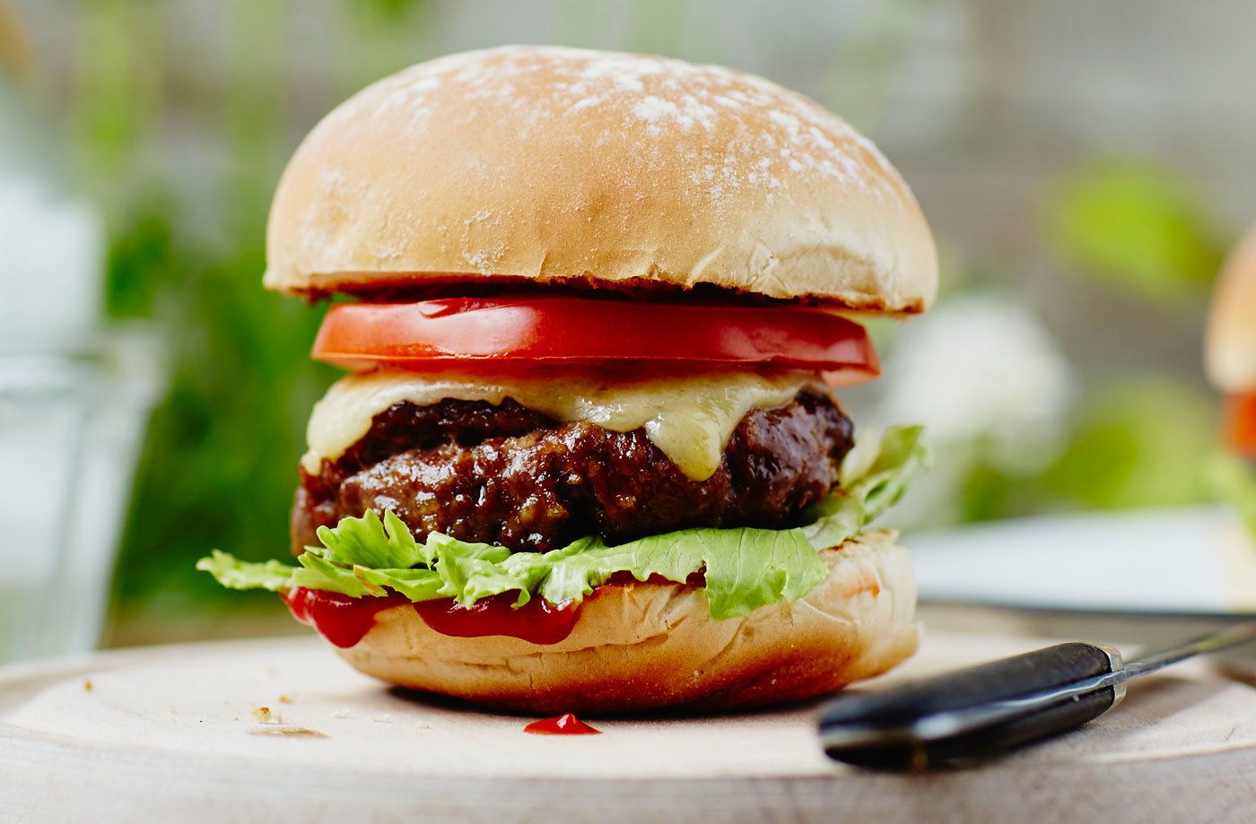 Plain Beef Burger Sandwich