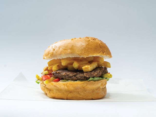 Burger And Potatoes