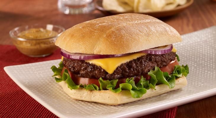 Plain Beef Burger Sandwich