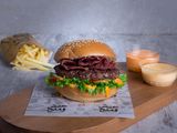 Burger 'n' Beef Bacon Sandwich