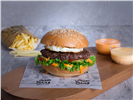 Burger with Cheese 'n' Eggs Sandwich