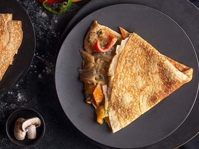 Vegetables And Mushroom Crepe