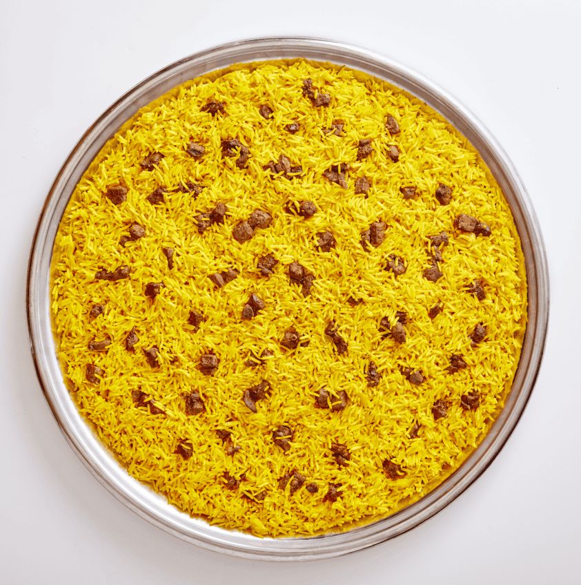 Small Tray Of Yellow Rice With Khalta