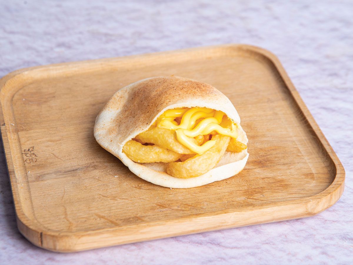 French Fries With Cheese Sandwich