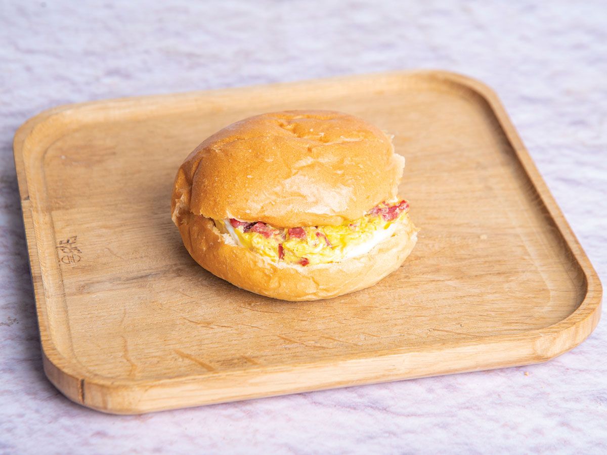 Pastrami With Eggs Sandwich
