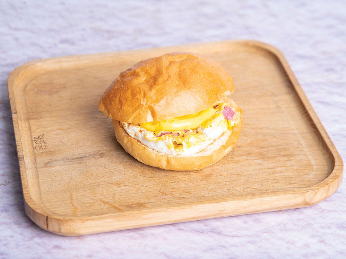 Pastrami With Eggs And Cheese Sandwich