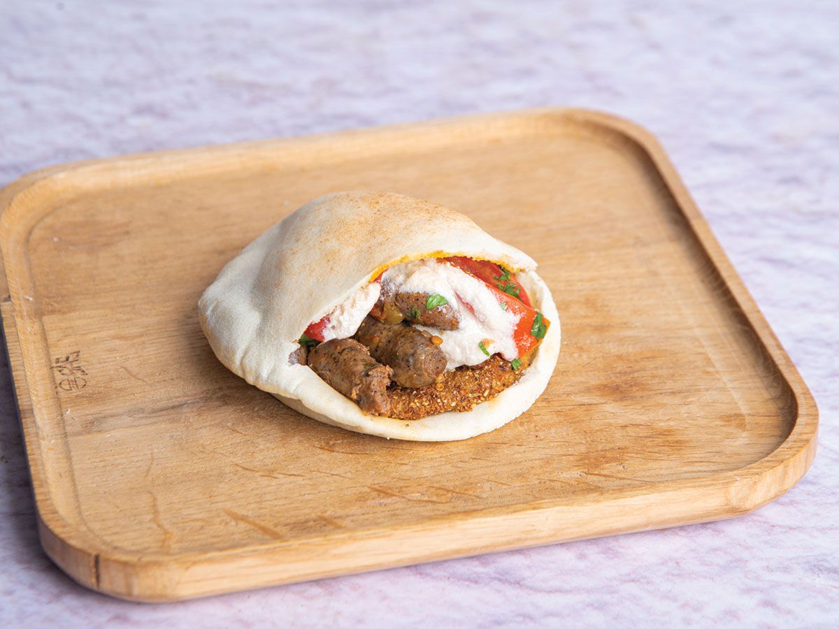 Taamia With Oriental Sausage Sandwich