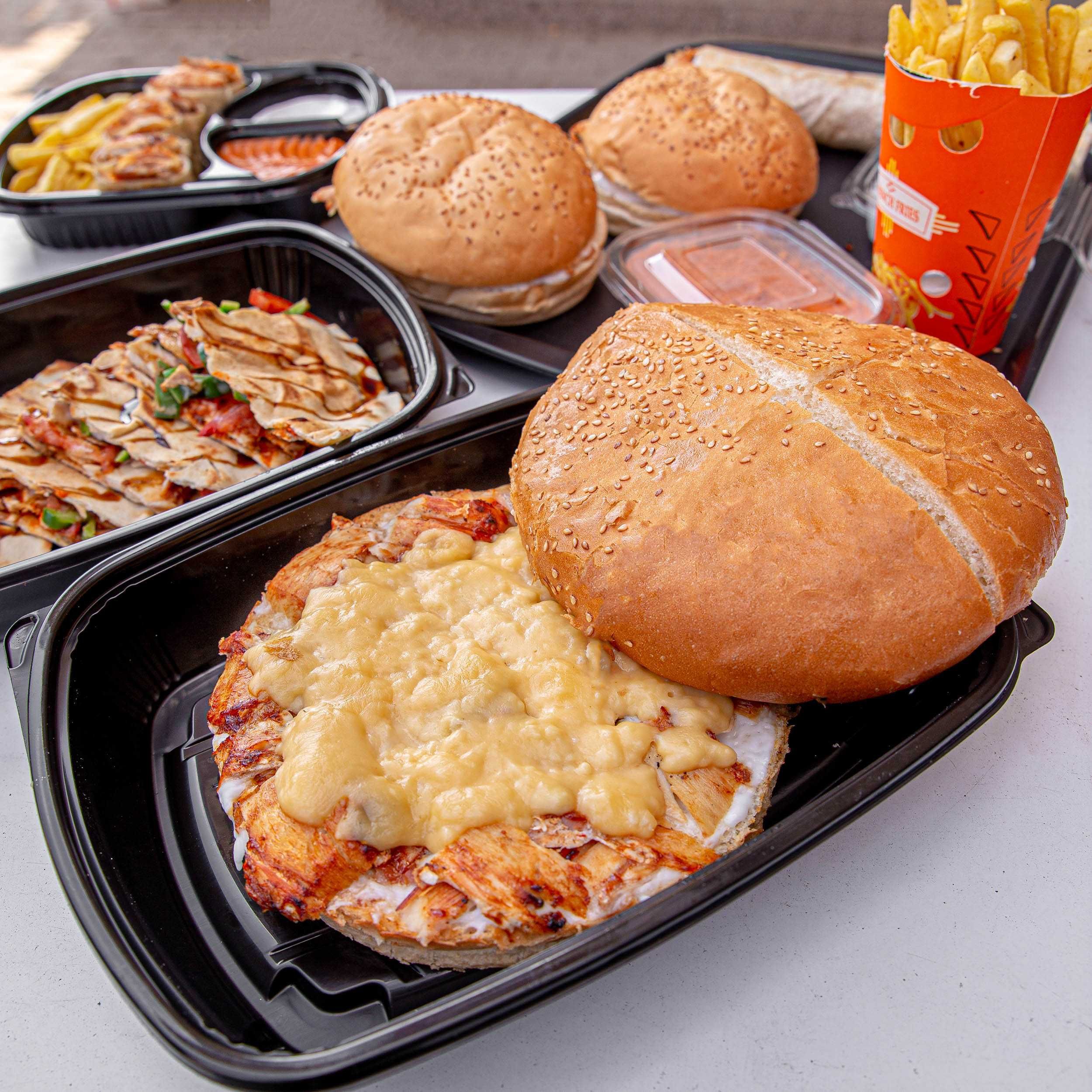 Maria Chicken Shawerma Burger Meal
