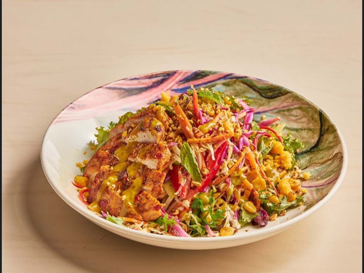 Chicken harissa and mango vinigrette