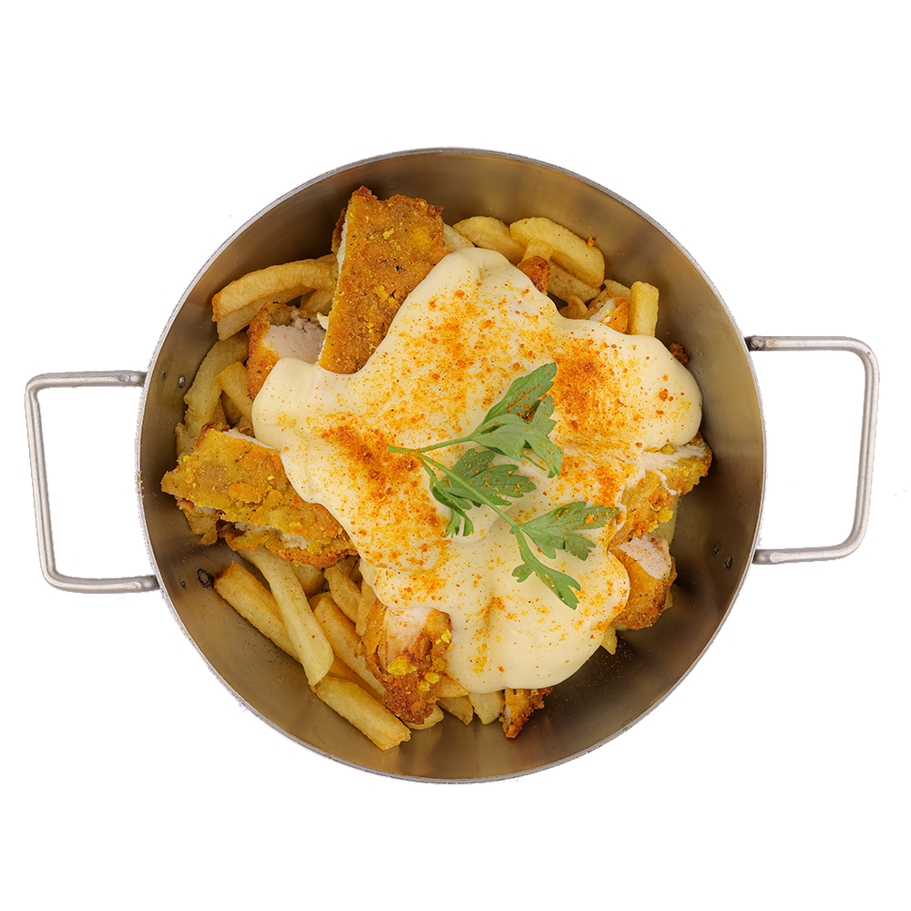 Crispy Chicken Pan With Melted Cheese