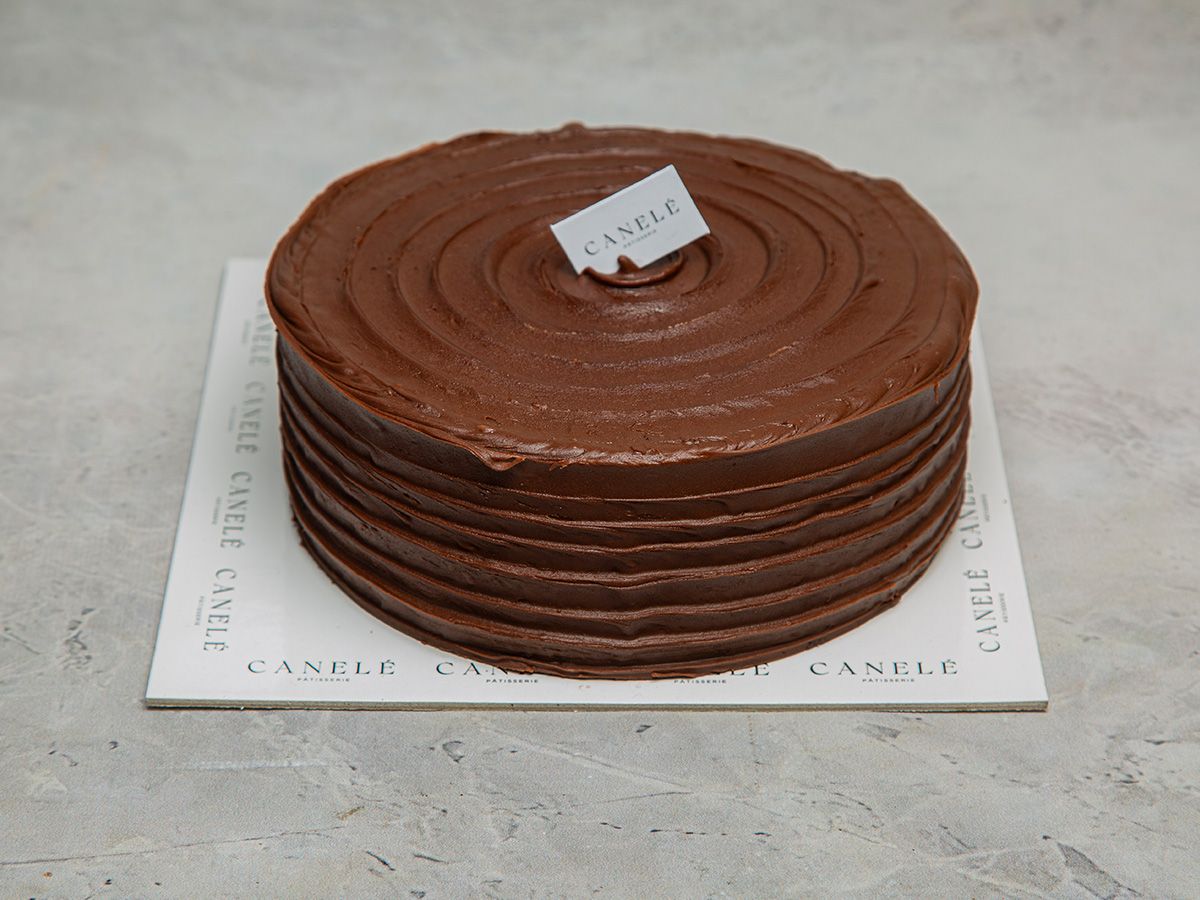 Canele Chocolate Bomb Cake