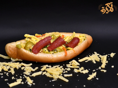 Mix cheddar hot dog