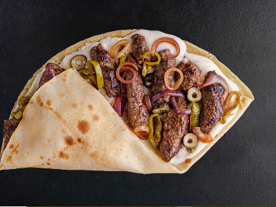 Grilled kofta crepe