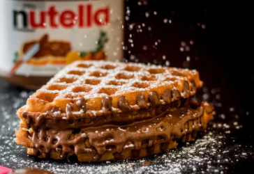 Waffle Nutella And M&M'S