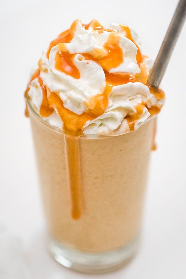 Caramel Frappe With Cream