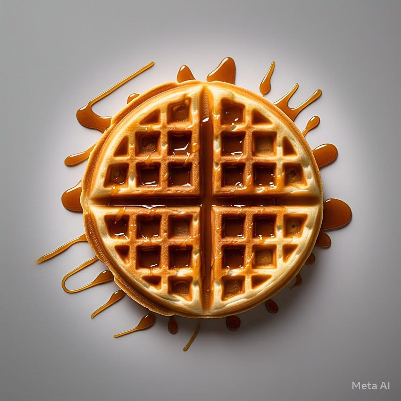 Caramel Frosting Waffle