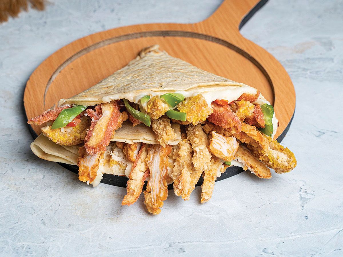 Caramelised Chicken crepe