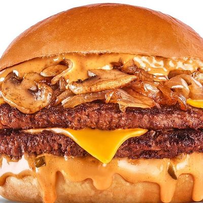 Caramelized Onion and Mushroom Burger