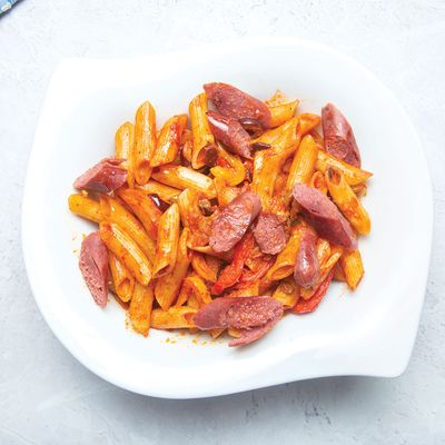 Pasta With Hot Dog And Olives Casserole