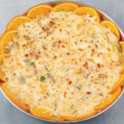 Casserole of Squid with White Cream Sauce