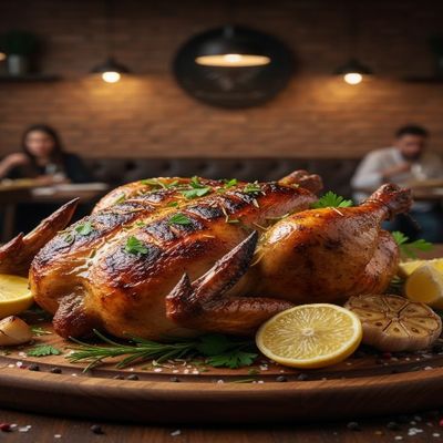 Charcoal Grilled Whole Chicken