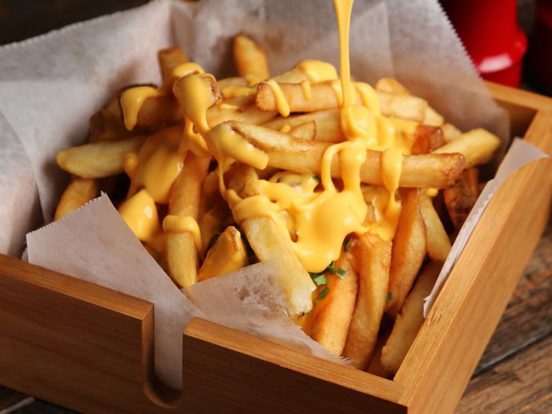 French Fries With Cheddar Cheese Packet