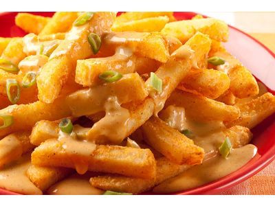 French fries with cheddar cheese