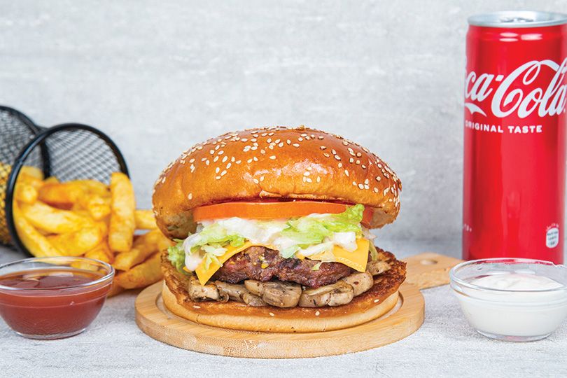 Cheese burger meal