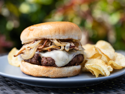Cheese Burger With Mushroom Sandwich