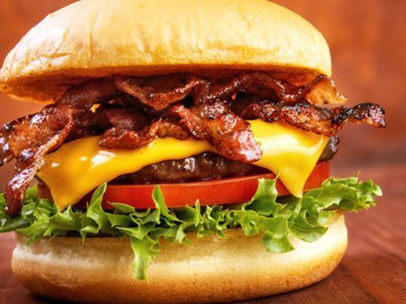 Beef Burger With Loaded Cheese Sandwich