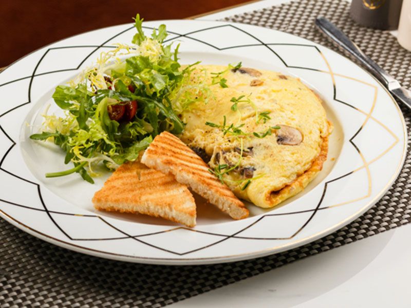 Mushroom And Cheese Omelette