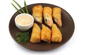 Cheese Salmon Spring Rolls