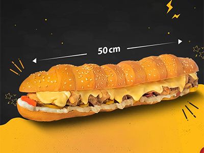 Shish Tawook With Cheese Sandwich - 50 Cm