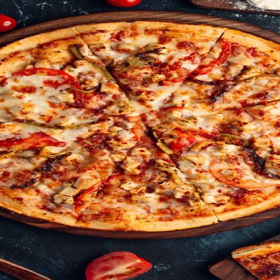 Cheese and Chicken Pizza