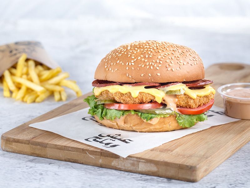 Chicken with Cheese 'n' Salami Sandwich