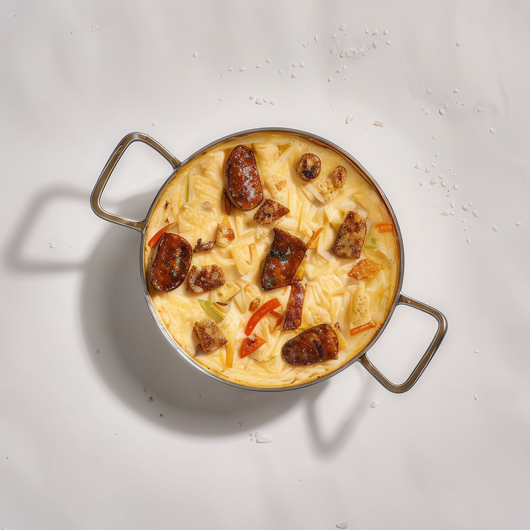 Cheese sausage pan