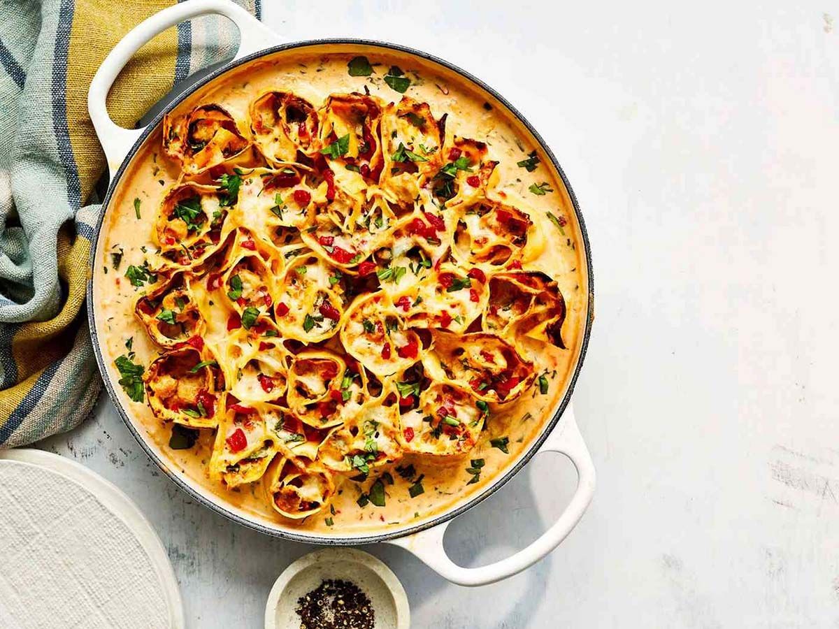 Cheese sojouk pasta tajeen