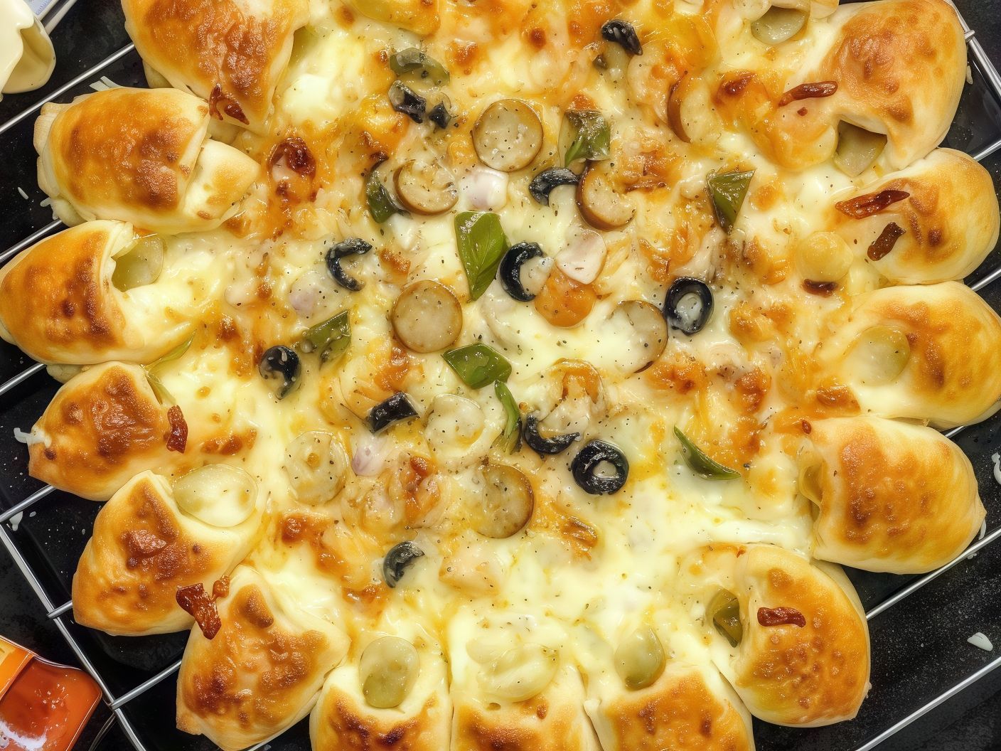 Cheesy Bites Oriental Sausage Pizza