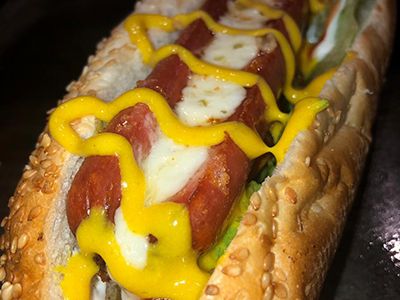 Cheesy Hot Dog Sandwich